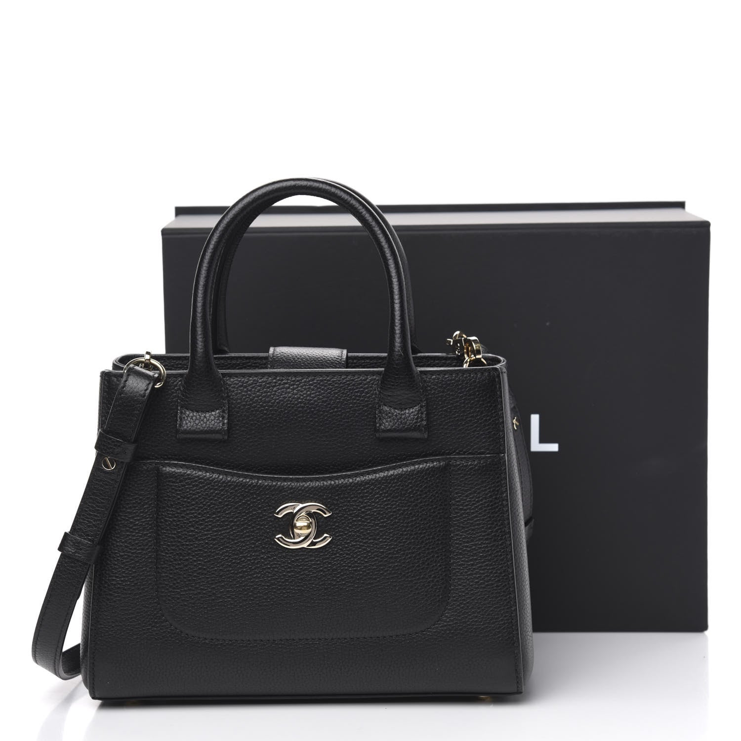 Chanel Grained Calfskin Mini Neo Executive Shopper Tote Black 11 of 11