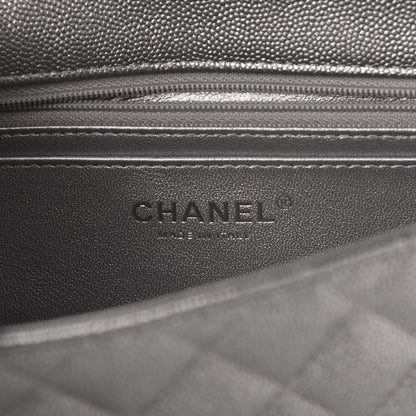 Chanel Metallic Caviar Quilted Mini Top Handle Rectangular Flap Silver 6 of 10