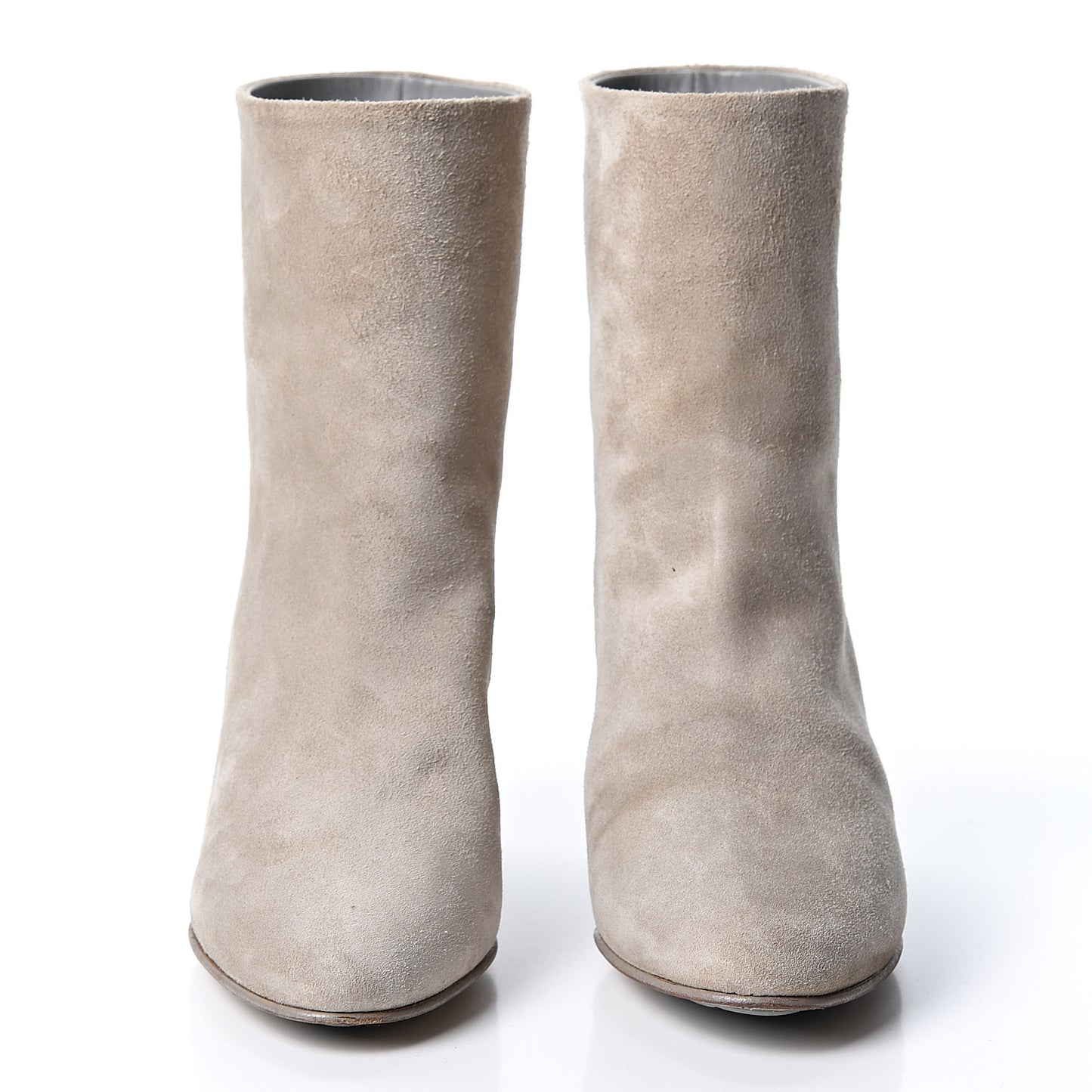 Suede Calfskin CC Short Boots 36.5 Beige