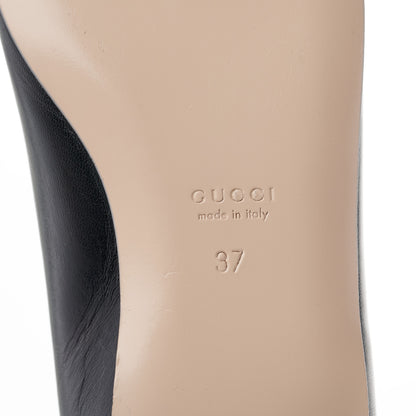 Gucci Malaga Kid Crystal Square G Madelyn Ballet Flats 37 Black 7 of 9