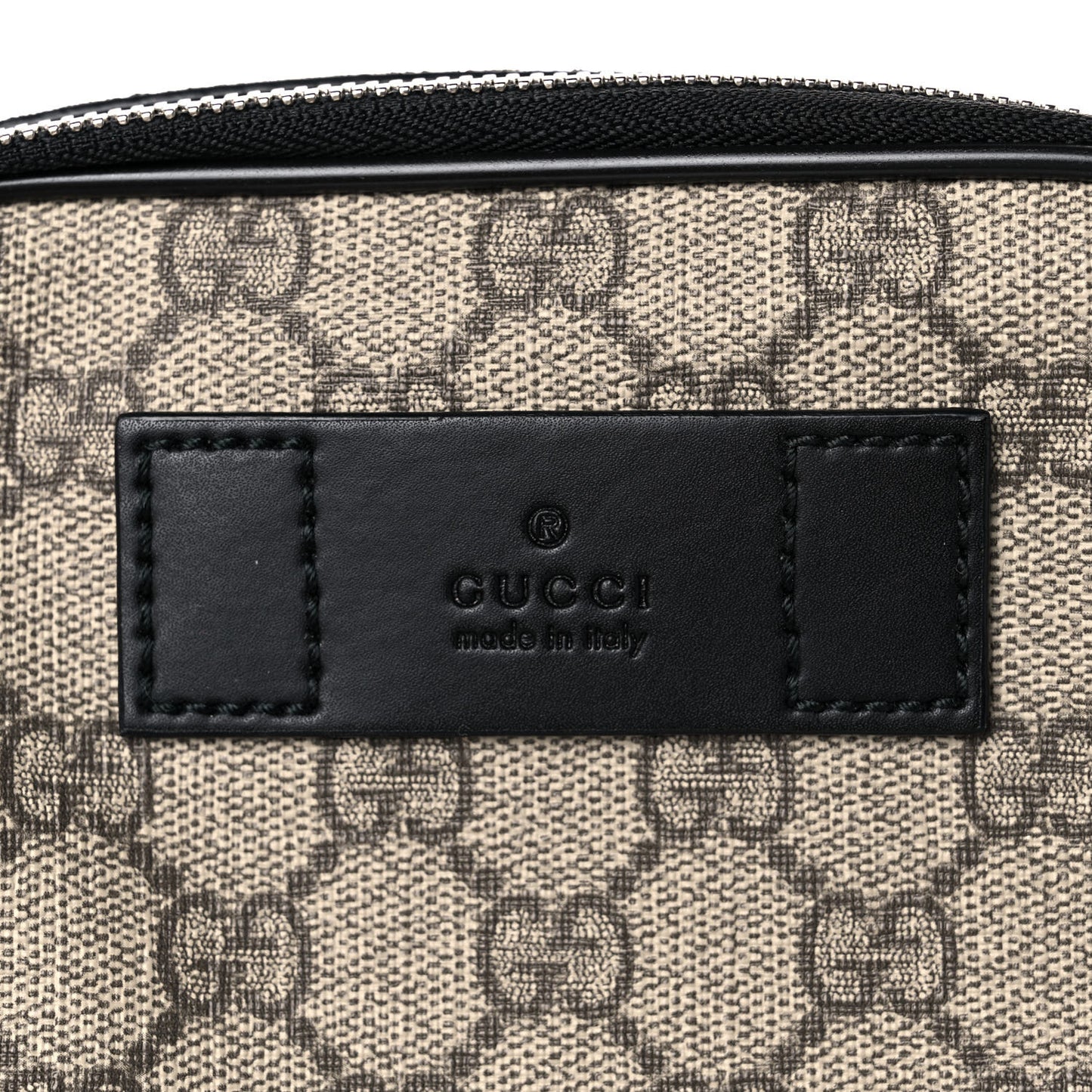 GG Supreme Monogram Web Belt Bag Black