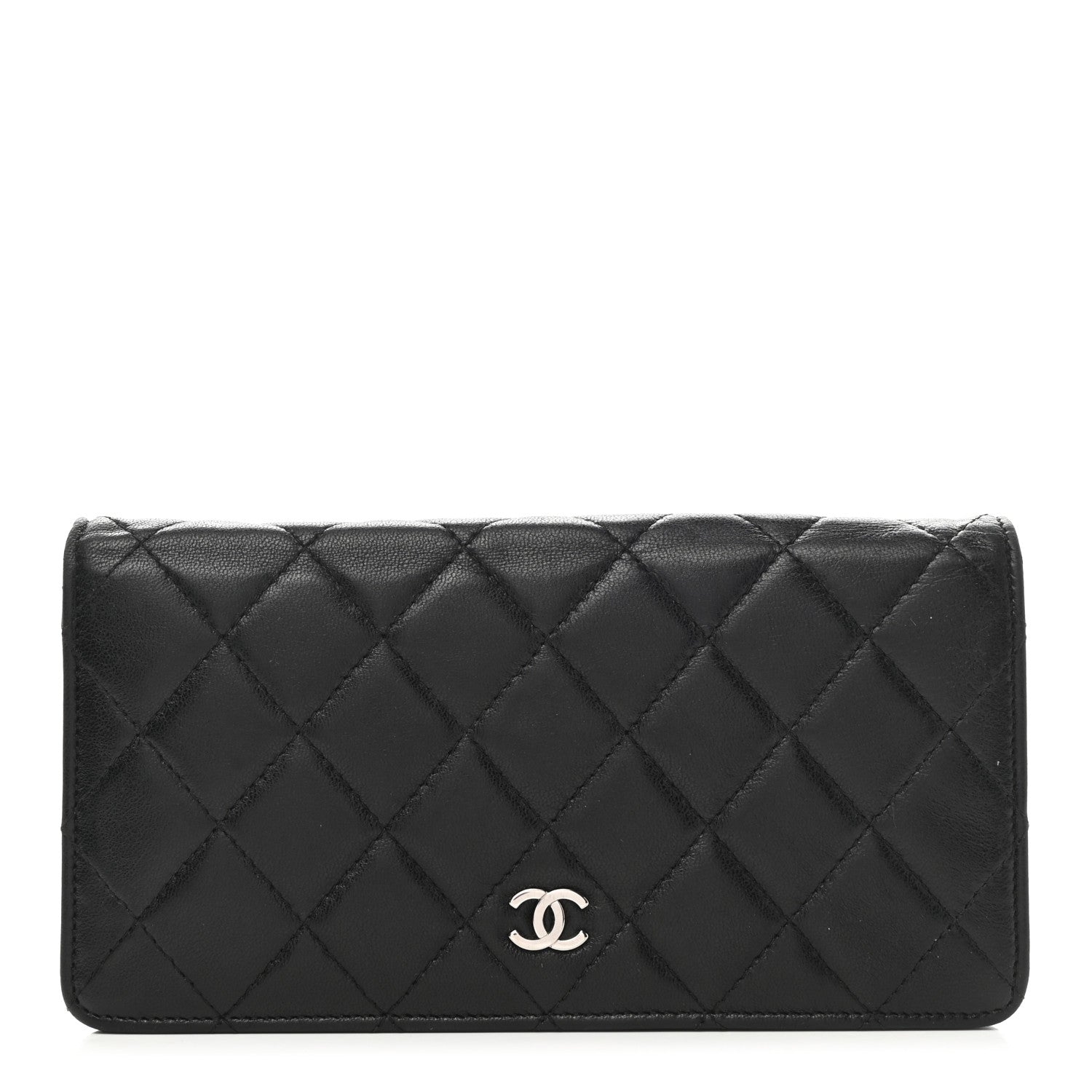 Chanel Lambskin Quilted Yen Wallet Black 1 of 9