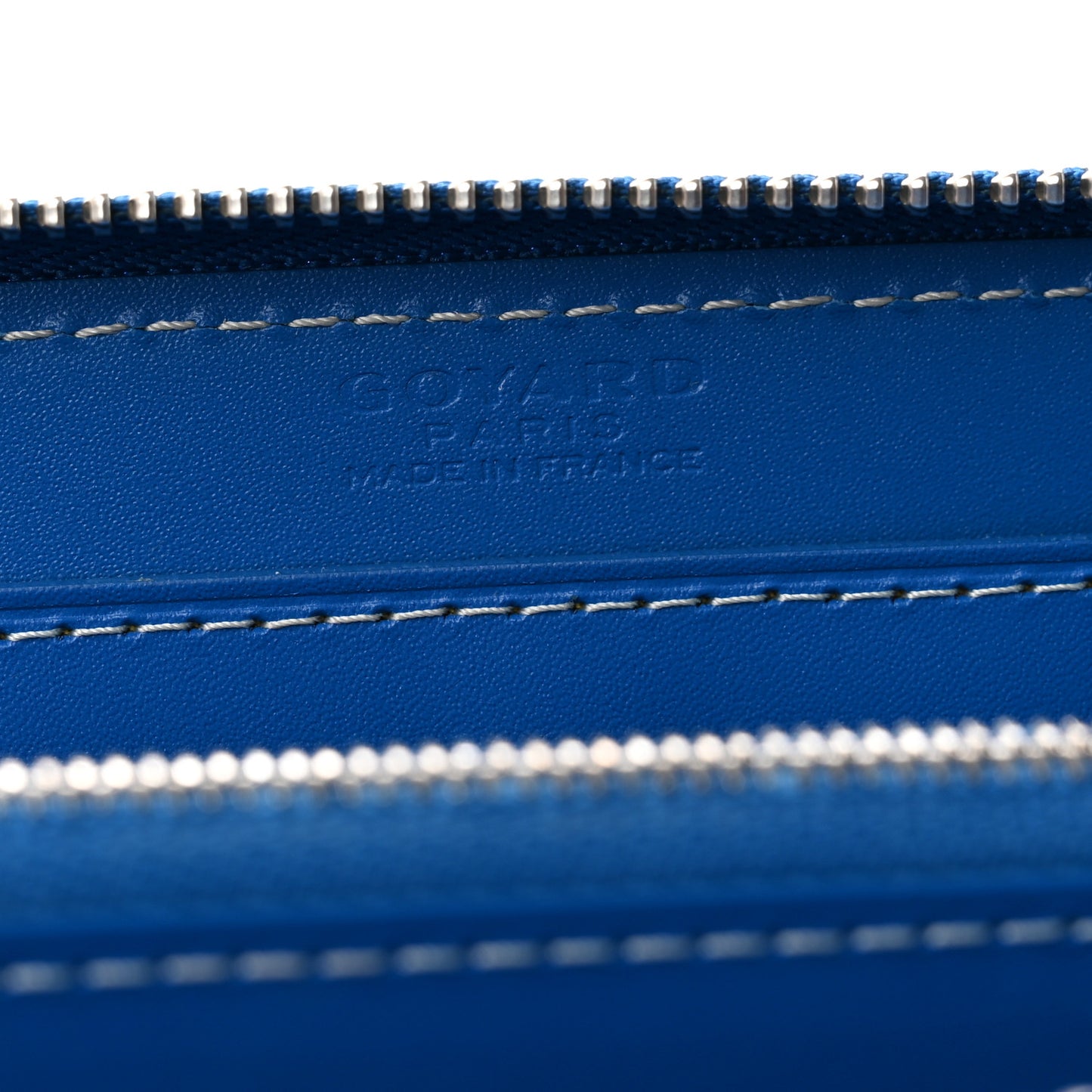 Goyardine Matignon Zip Around GM Wallet Blue