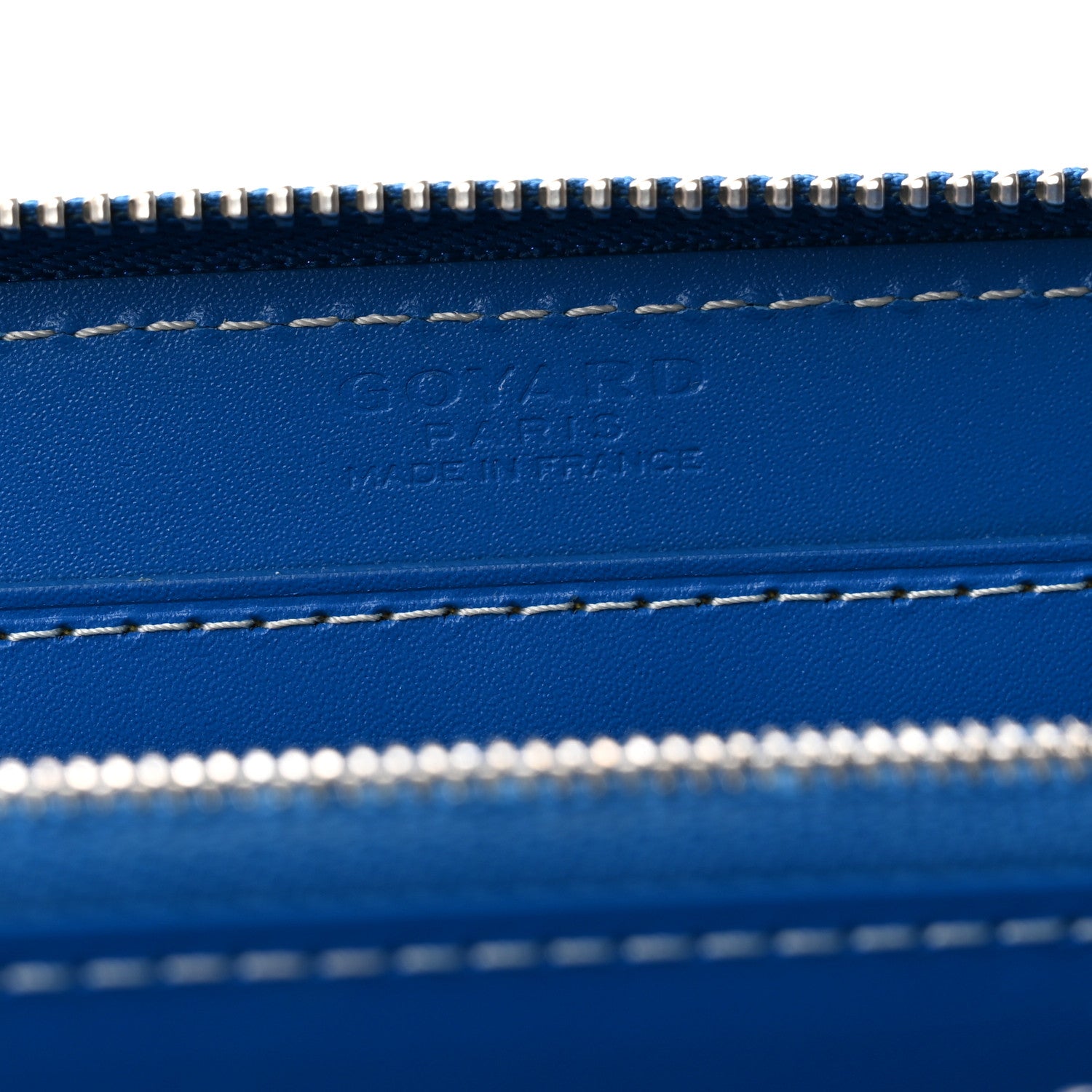 Goyard Goyardine Matignon Zip Around GM Wallet Blue 6 of 7