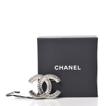 Chanel Baguette Crystal CC Brooch Silver 5 of 5
