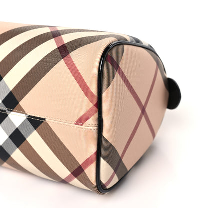 Burberry Nova Check Patent Small Chester Bowling Bag Black 8 of 8