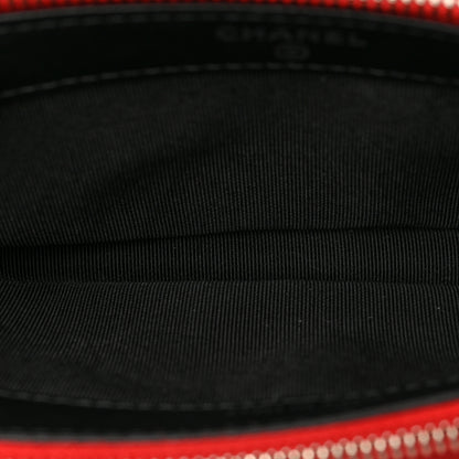 Chanel Patent Quilted Small Clutch With Chain Red Black 5 of 10