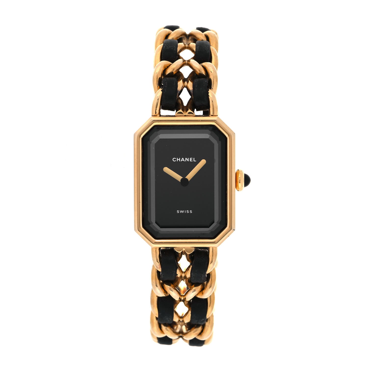 Chanel Stainless Steel Lambskin 20mm Chain Premiere Quartz Watch Gold M 1 of 4