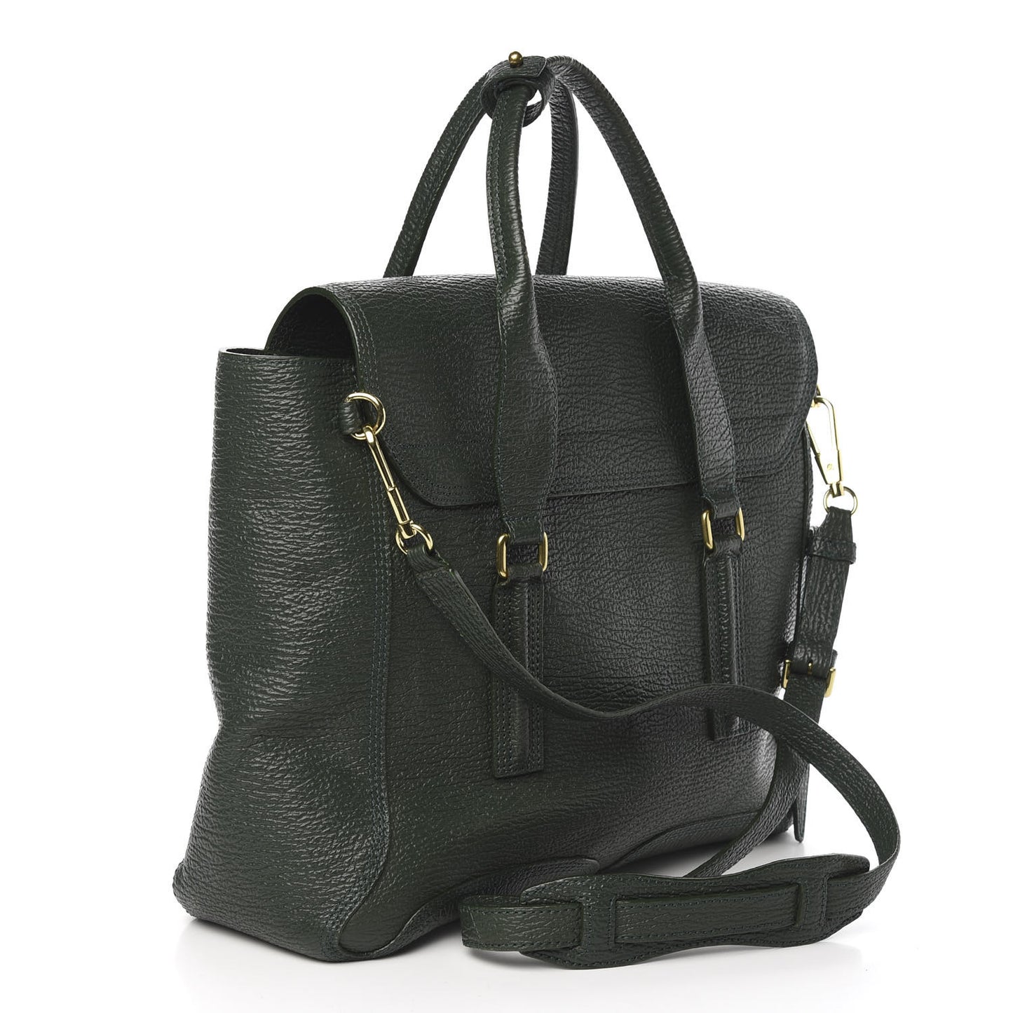 3.1 Textured Calfskin Large Pashli Satchel Jade