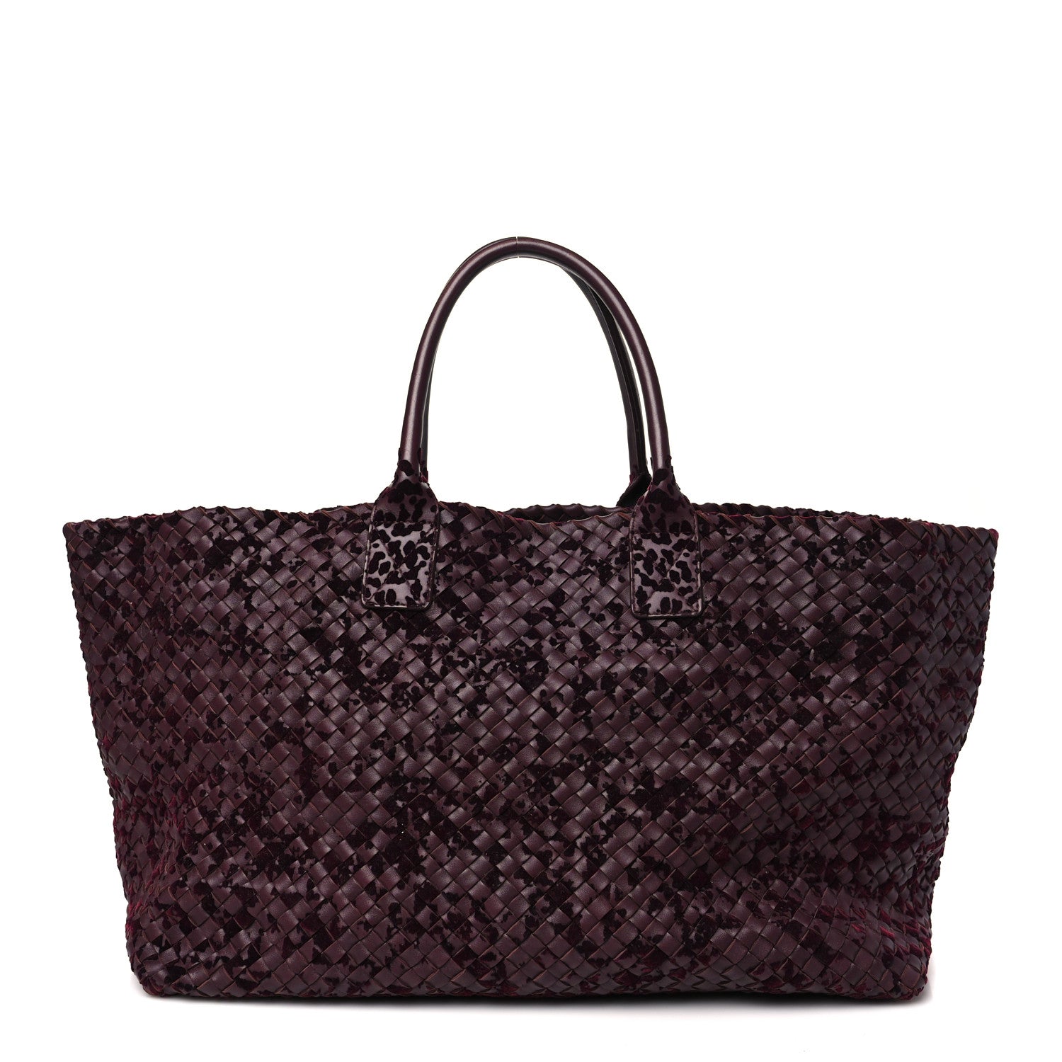 Bottega Veneta Nappa Velours Intrecciato Large Cabat Bordeaux 1 of 12