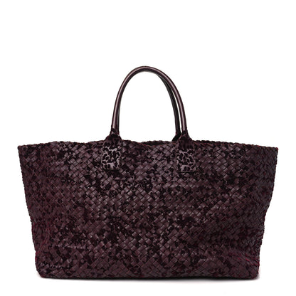 Bottega Veneta Nappa Velours Intrecciato Large Cabat Bordeaux 1 of 12