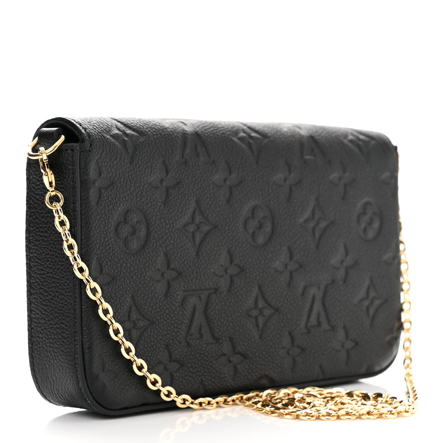 Louis Vuitton Empreinte Pochette Felicie Chain Wallet Black 4 of 11