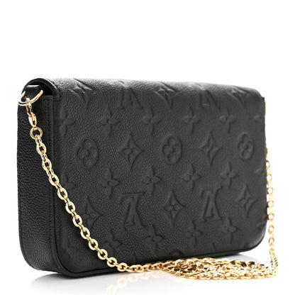 Louis Vuitton Empreinte Pochette Felicie Chain Wallet Black 4 of 11