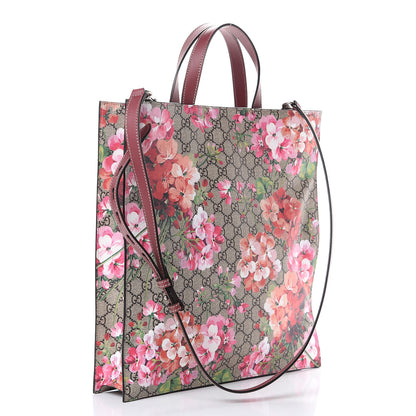 Gucci Soft GG Supreme Monogram Blooms Vertical Tote Beige Multicolor Dry Rose 2 of 9
