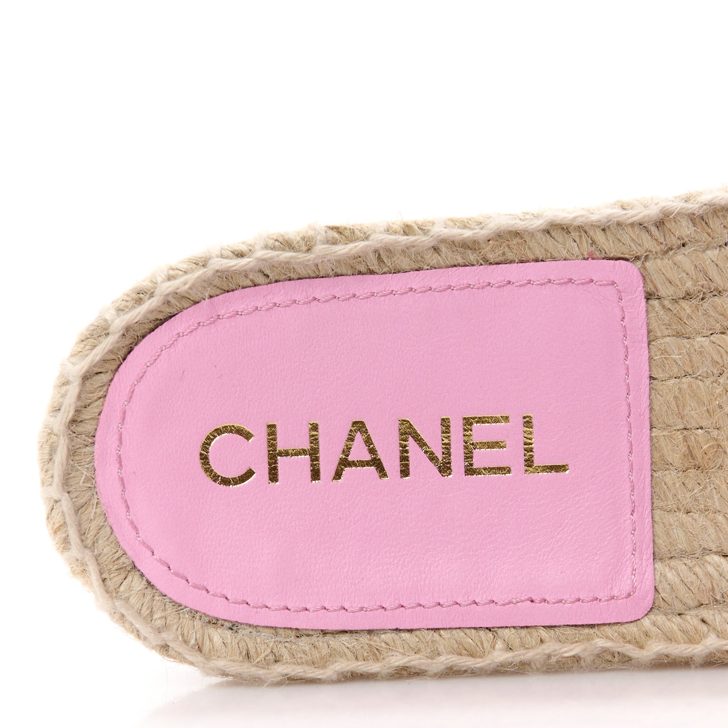 Tweed Laminated Lambskin CC Slide Sandals 37 Light Pink Gold
