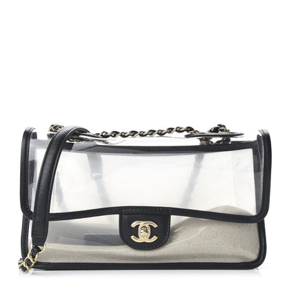 Chanel Lambskin PVC Medium Coco Sand Flap Black 1 of 10