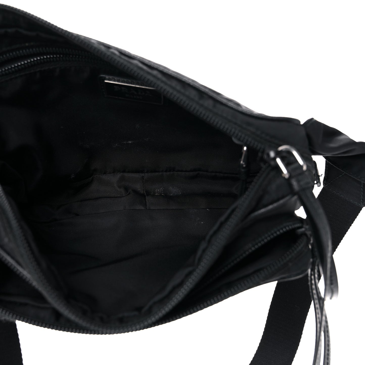 Tessuto Nylon Saffiano Belt Bag Black
