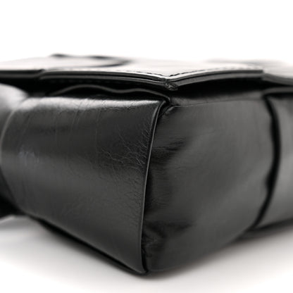 Bottega Veneta Paper Calfskin Intrecciato Cassette Belt Bag Black 8 of 9
