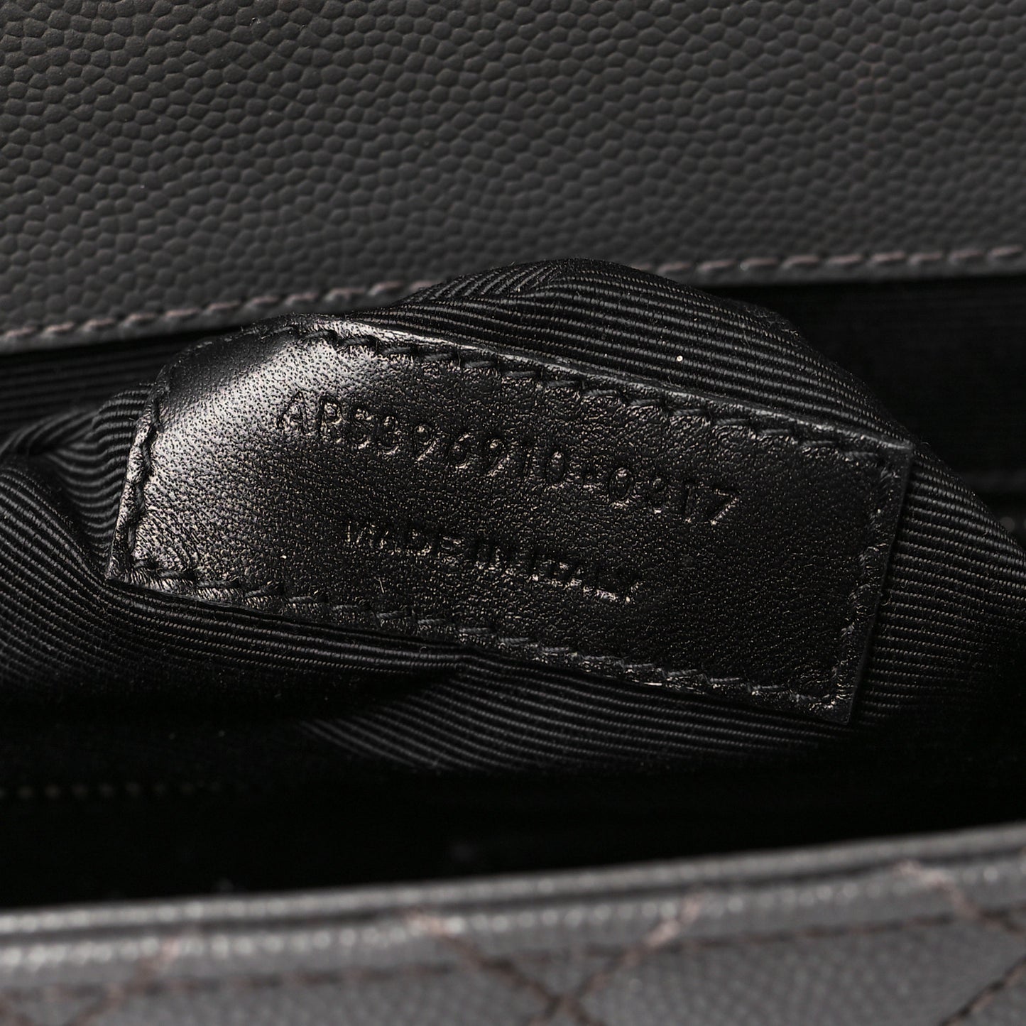 Grain De Poudre Textured Mixed Matelasse Large Triquilt Monogram Satchel Earth