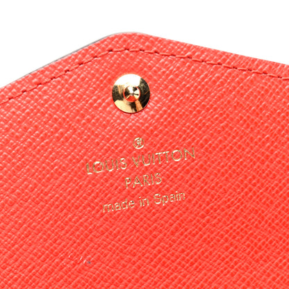 Louis Vuitton Monogram Jungle Dots Sarah Wallet Coquelicot Denim 6 of 7