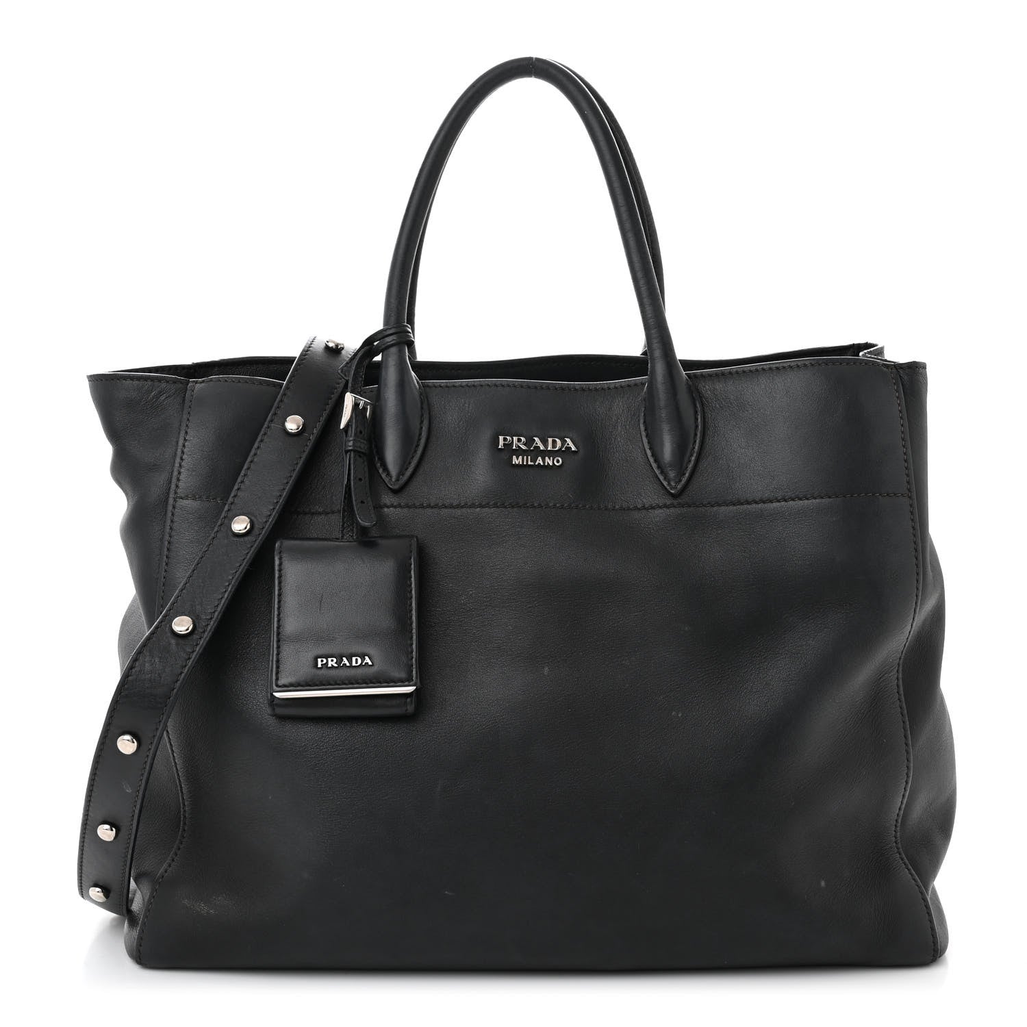 Prada City Calf Tote Black 1 of 16