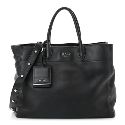 Prada City Calf Tote Black 1 of 16