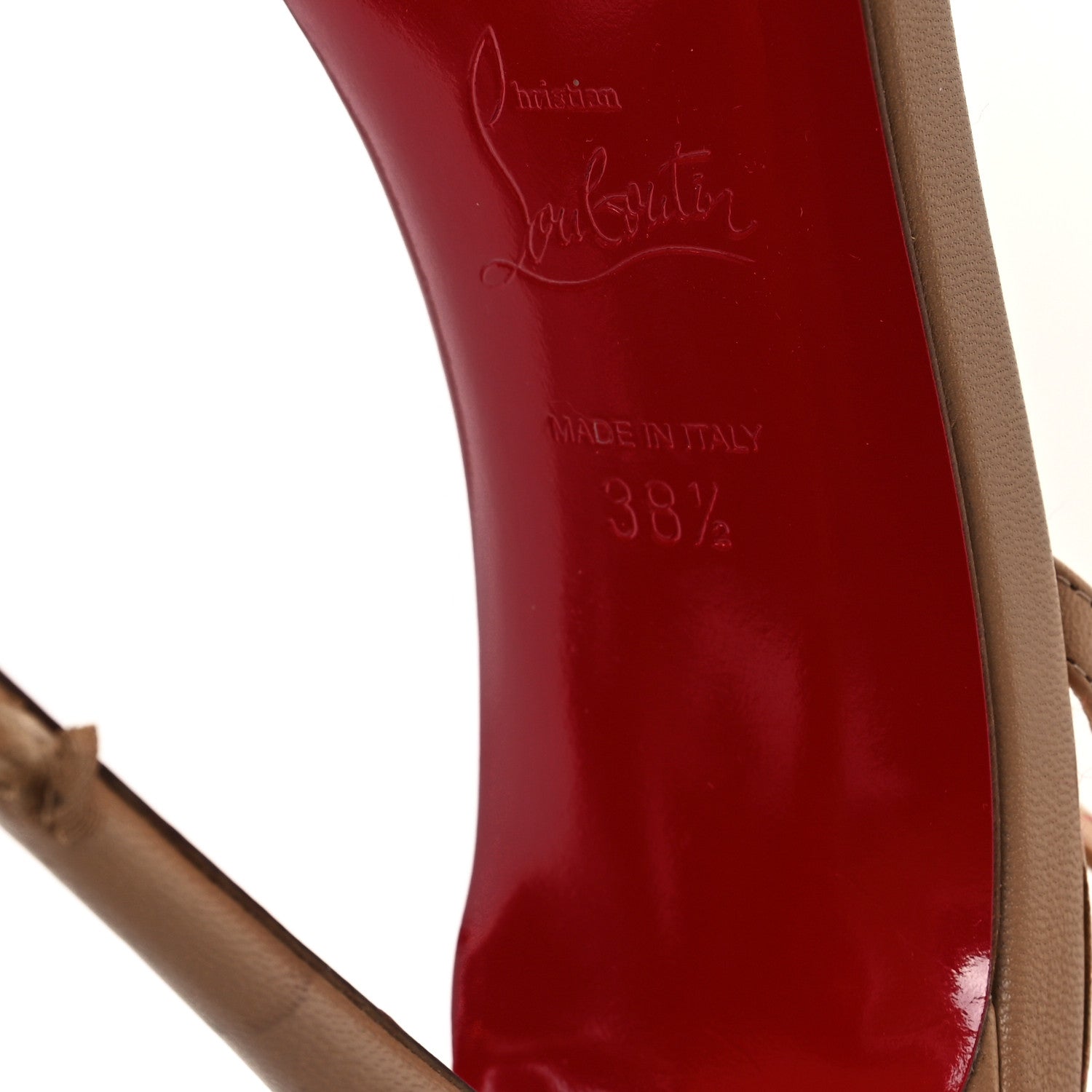 Christian Louboutin Kid Spiked So Me 100 Sandals 38.5 Nude 7 of 10