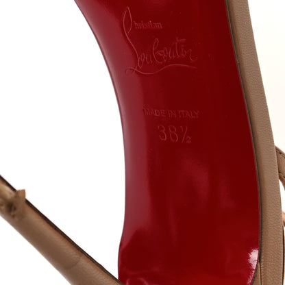 Christian Louboutin Kid Spiked So Me 100 Sandals 38.5 Nude 7 of 10