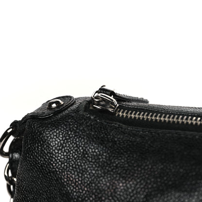 Chanel Glazed Caviar Pocket In The City Shoulder Bag Black 10 of 11