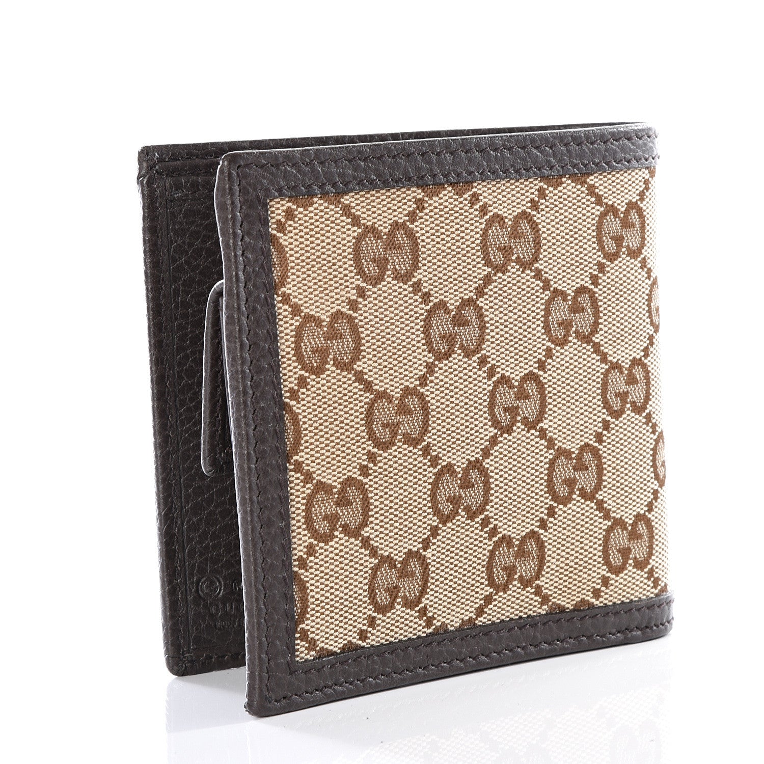Gucci Monogram Bi-Fold Wallet Dark Brown 2 of 6
