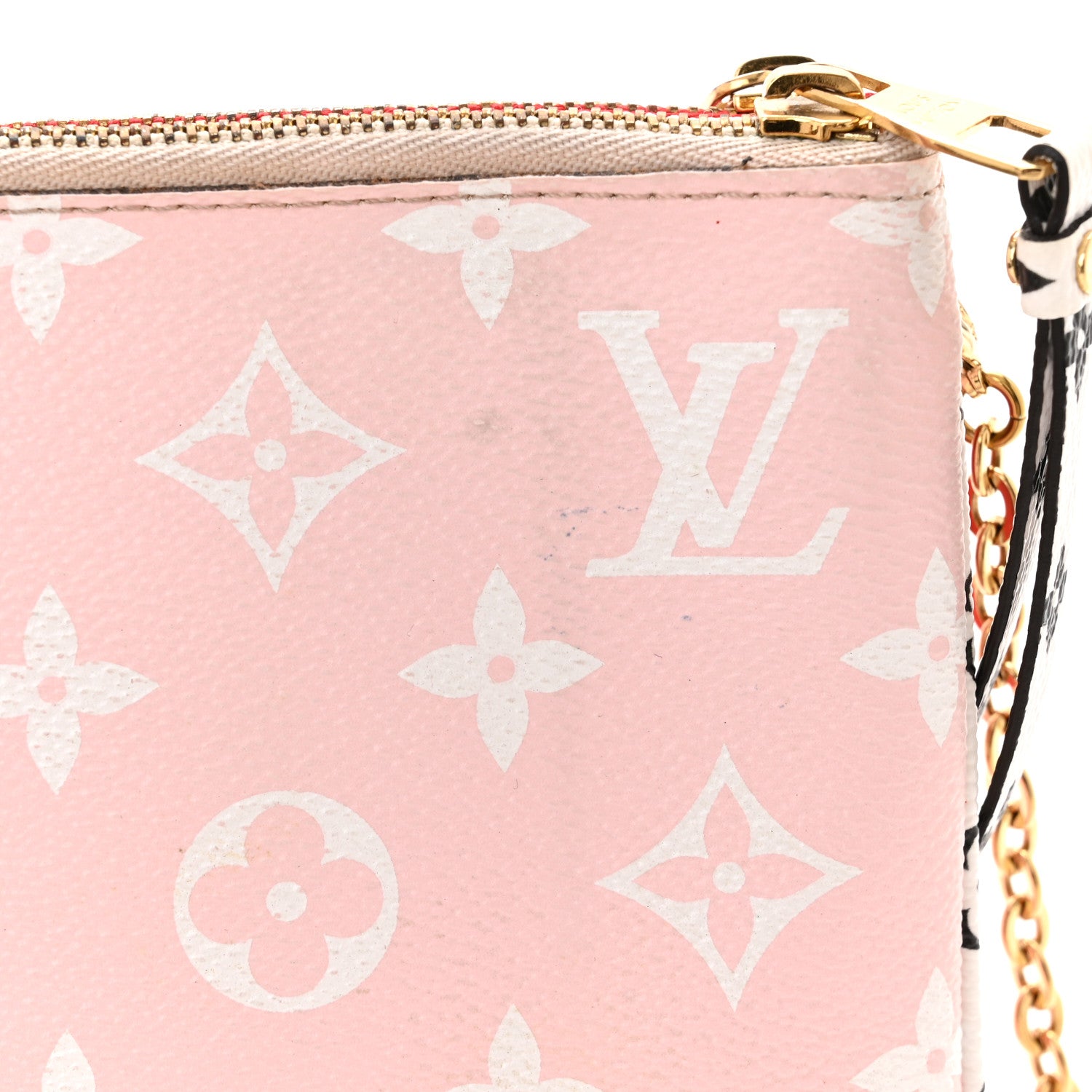 Louis Vuitton Monogram Giant Double Zip Pochette Rouge 13 of 13