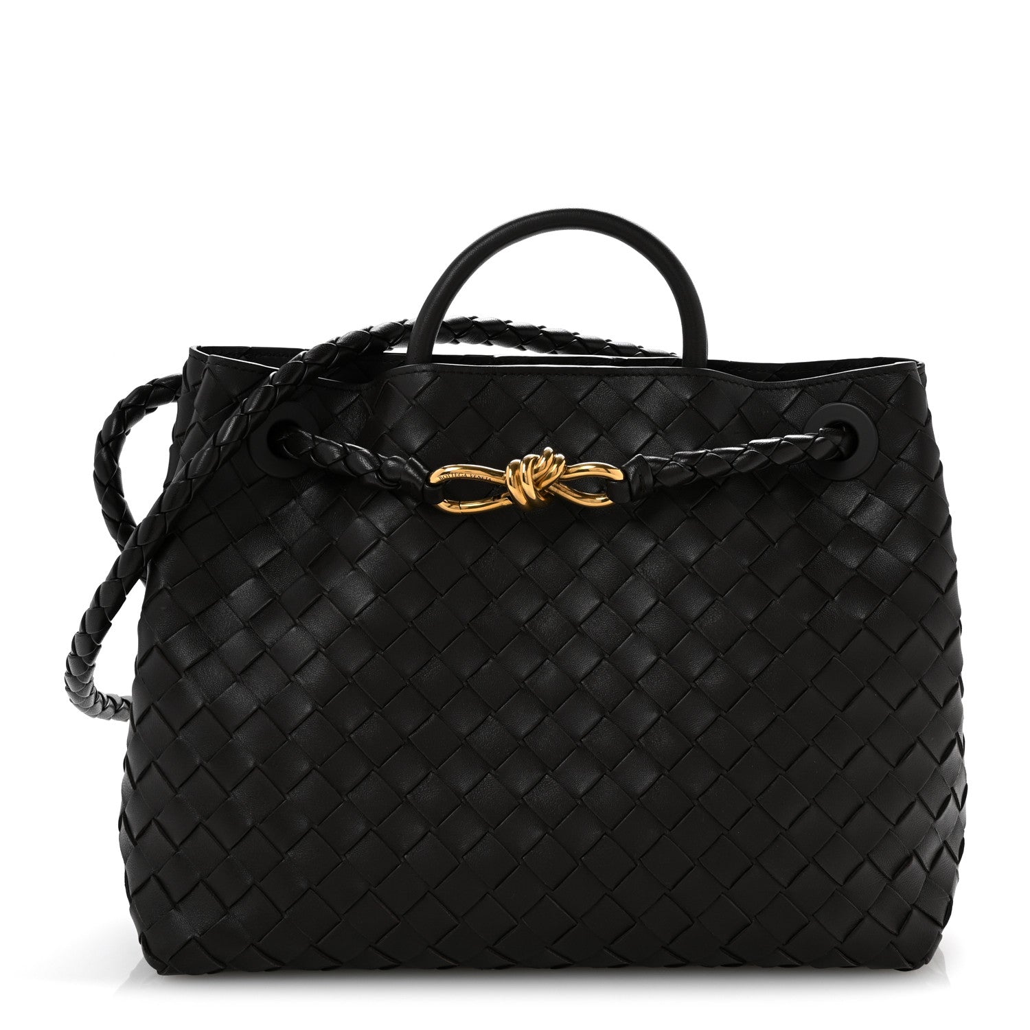 Bottega Veneta Nappa Intrecciato Medium Andiamo Shoulder Bag Fondant 1 of 9