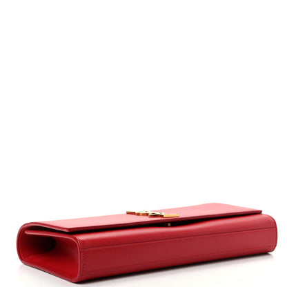 Saint Laurent Grain De Poudre Classic Monogram Cassandre Clutch New Red 4 of 6