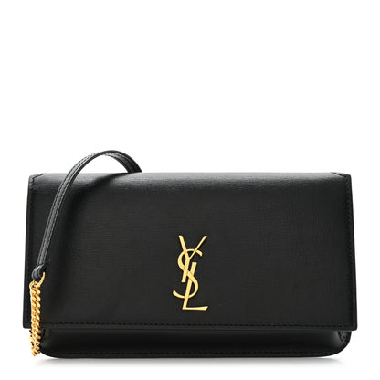 Saint Laurent Smooth Calfskin Monogram Phone Holder Crossbody Black 1 of 11