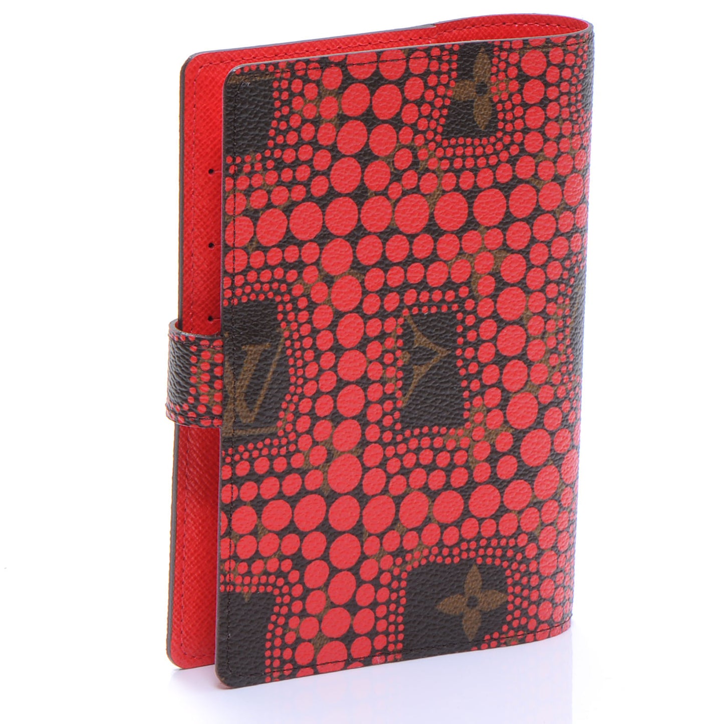 Monogram Kusama Town Small Ring Agenda Cover Red
