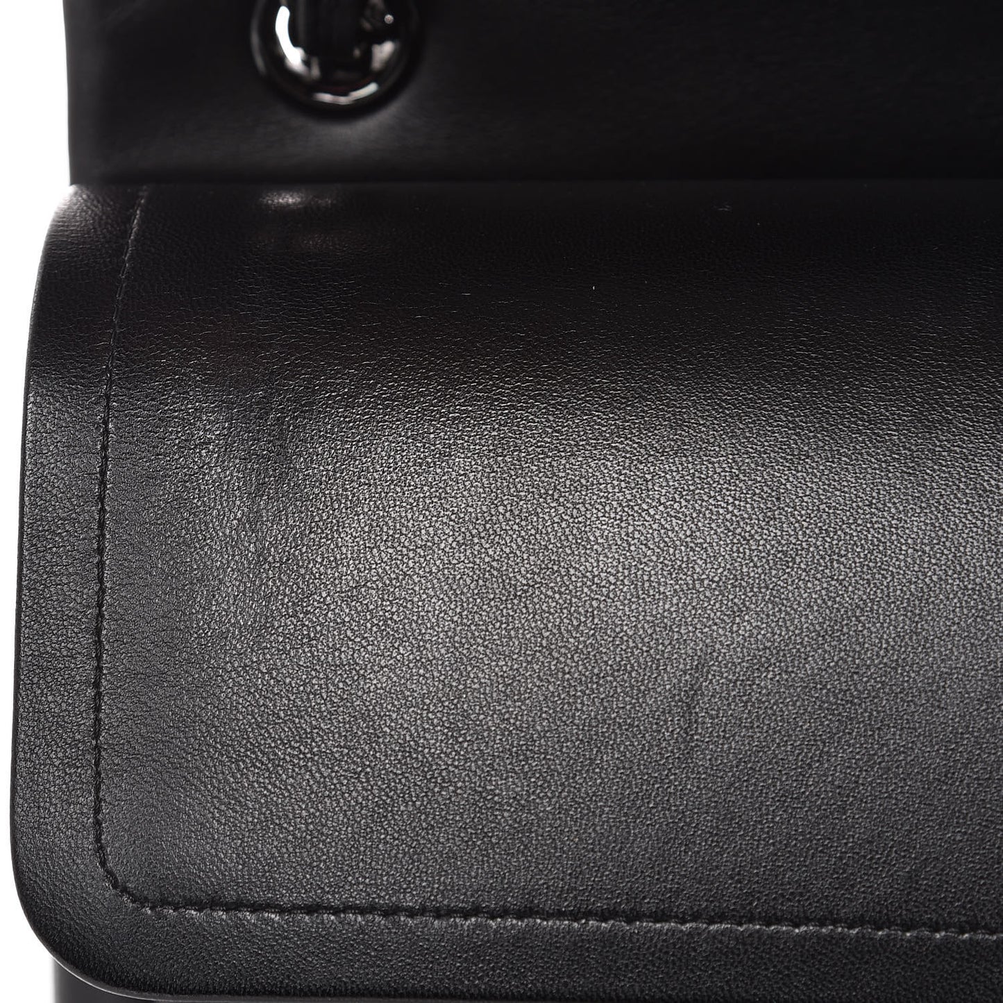 Lambskin Chevron Quilted Jumbo Double Flap So Black
