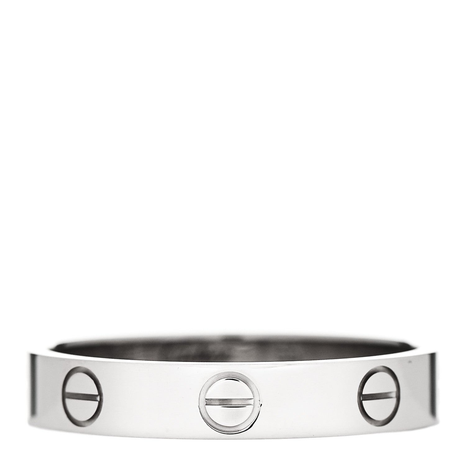 Cartier 18K White Gold 3.5mm LOVE Wedding Band Ring 56 7.75 1 of 4