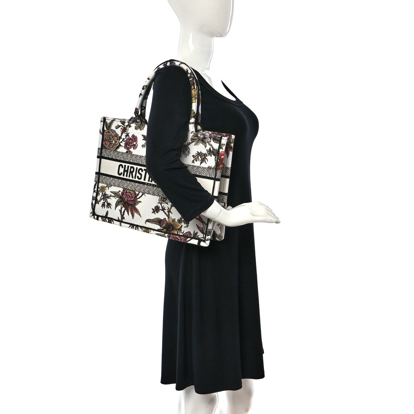Canvas Jardin Botanique Embroidered Medium Book Tote Multicolor