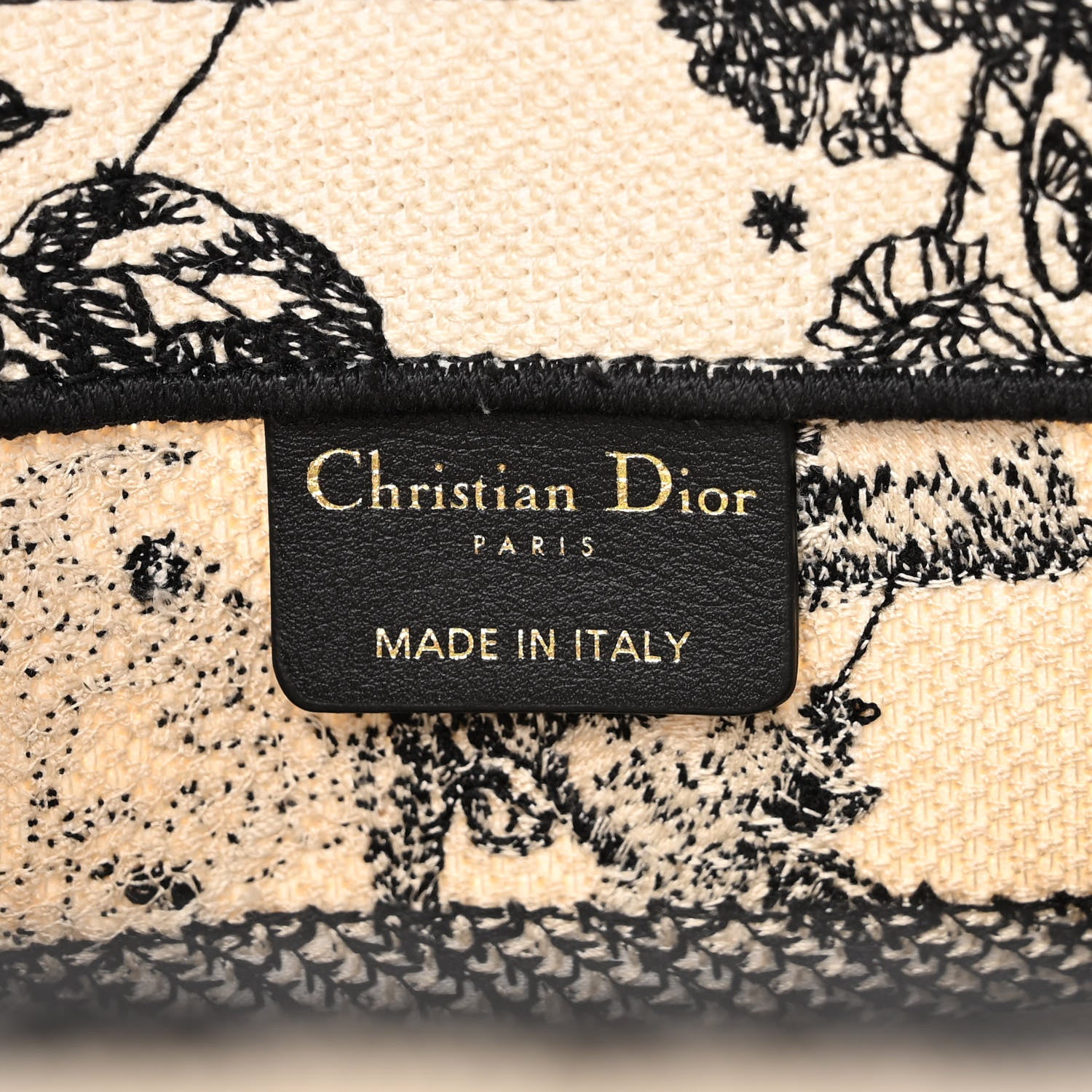 Christian Dior Canvas Embroidered Small Zodiac Toile De Jouy Book Tote Latte 6 of 11