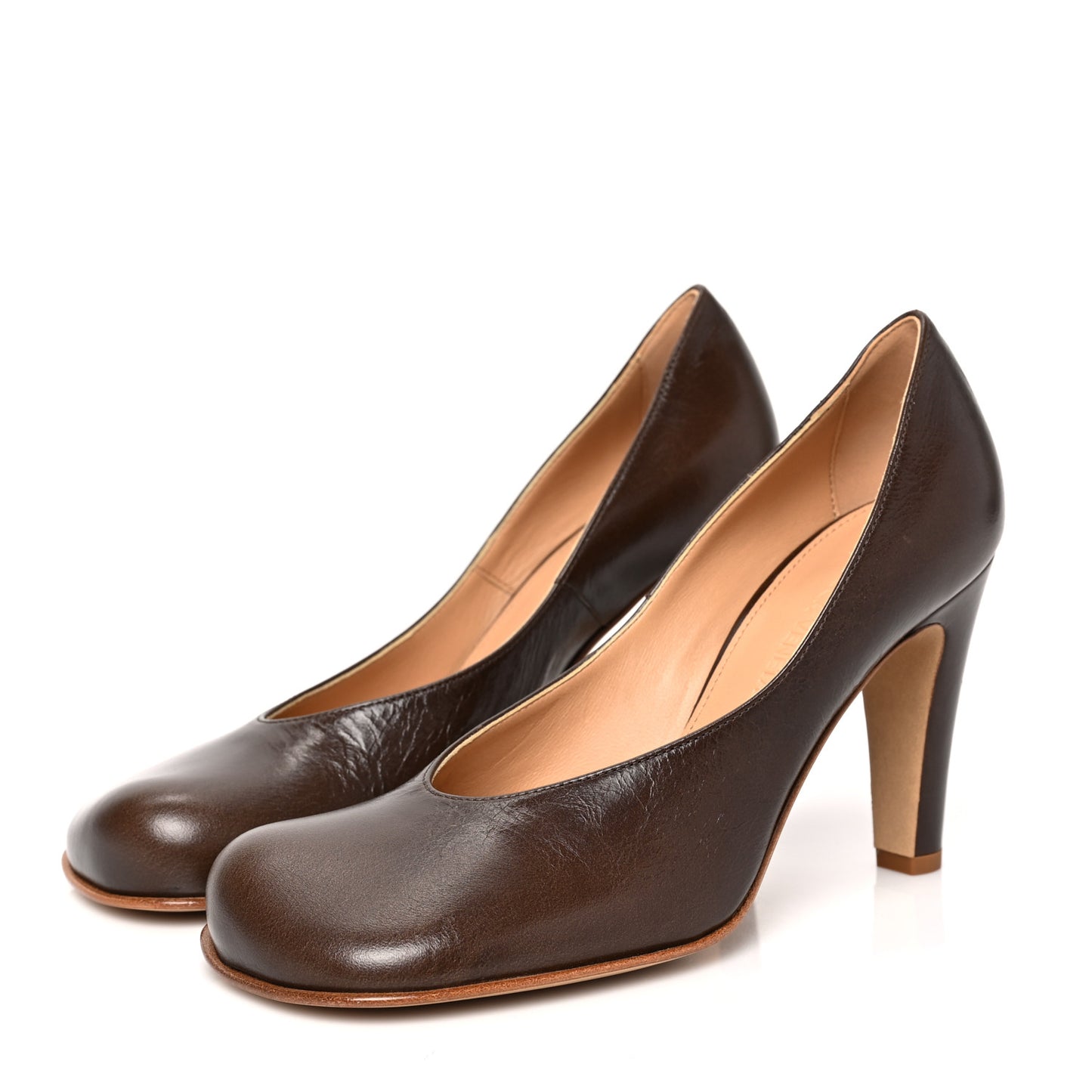 Laville Calfskin Bloc Pumps 36.5 Nut Fall
