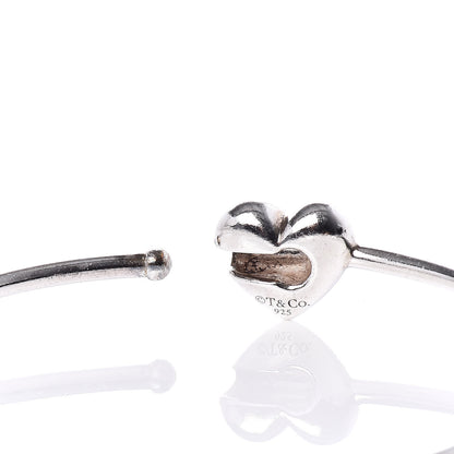 Tiffany Sterling Silver Puffy Heart Bangle Bracelet 5 of 5