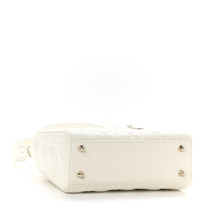 Christian Dior Lambskin Cannage Small Lady Dior White 4 of 8