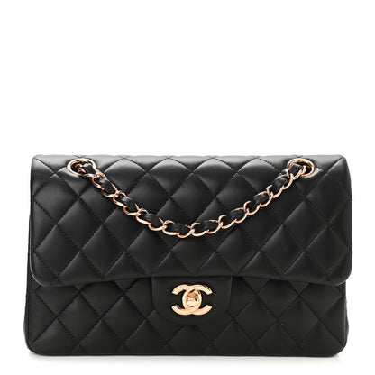 Chanel Lambskin Quilted Small Double Flap Black 1 of 10