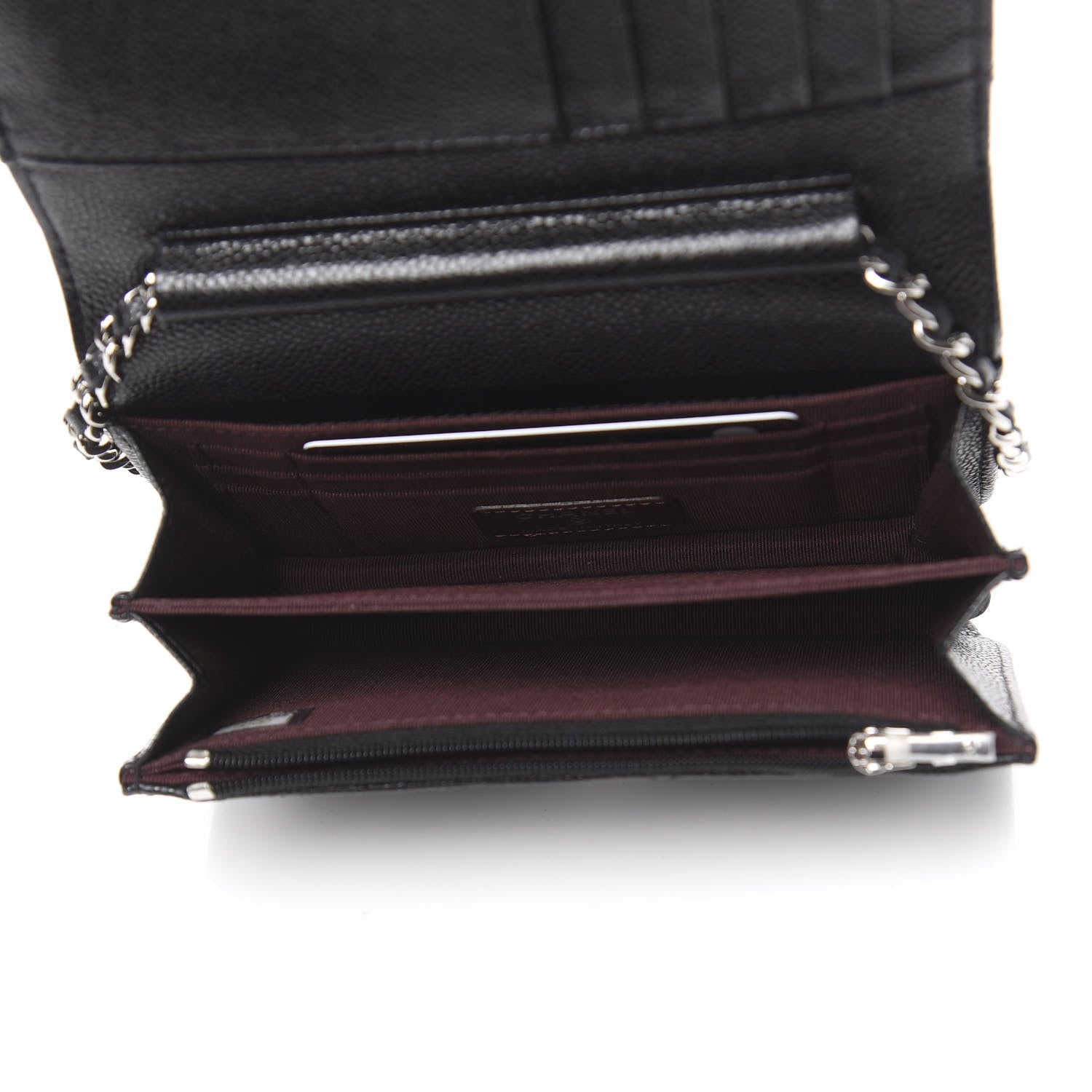 Chanel Caviar Quilted Mini Wallet On Chain WOC Black 5 of 10