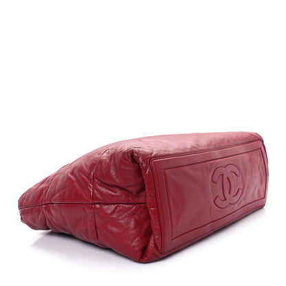 Chanel Lambskin Quilted Large Coco Cocoon Reversible Tote Red Red 4 of 11