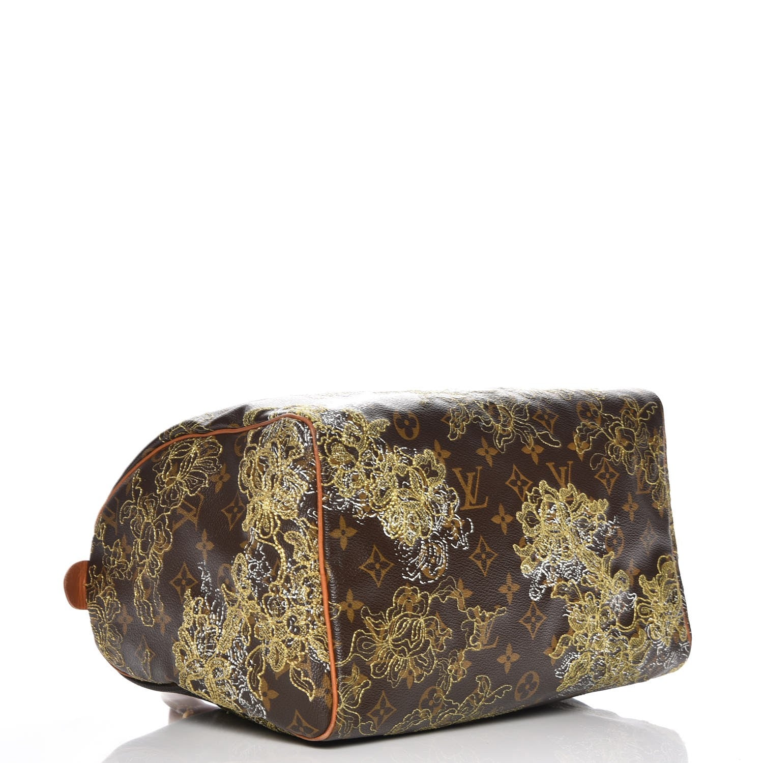 Louis Vuitton Monogram Dentelle Speedy 30 Gold 4 of 12