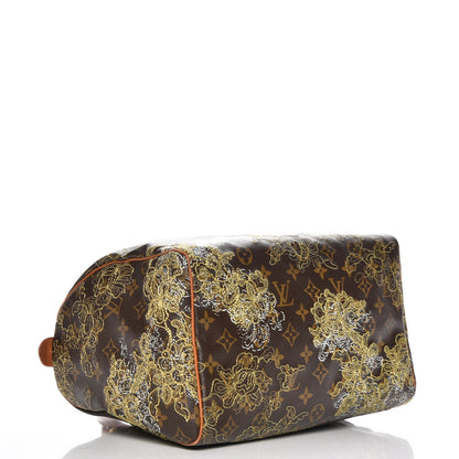 Louis Vuitton Monogram Dentelle Speedy 30 Gold 4 of 12