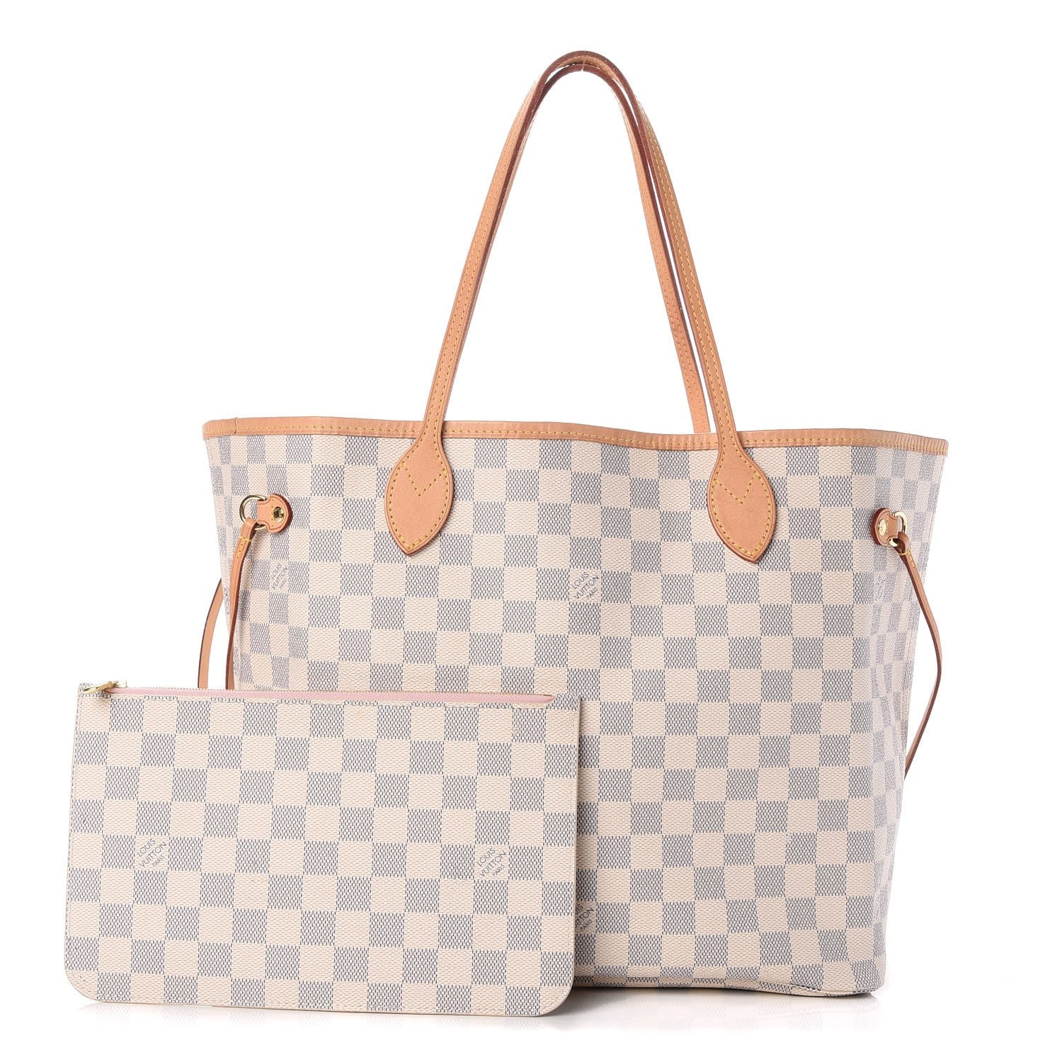 Louis Vuitton Damier Azur Neo Neverfull MM Rose Ballerine 1 of 9