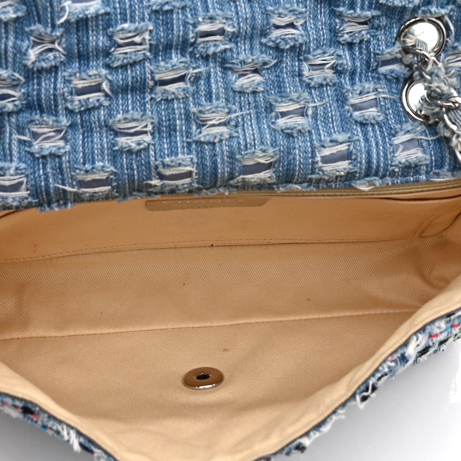 Chanel Woven Denim Medium Flap Multicolor 5 of 10