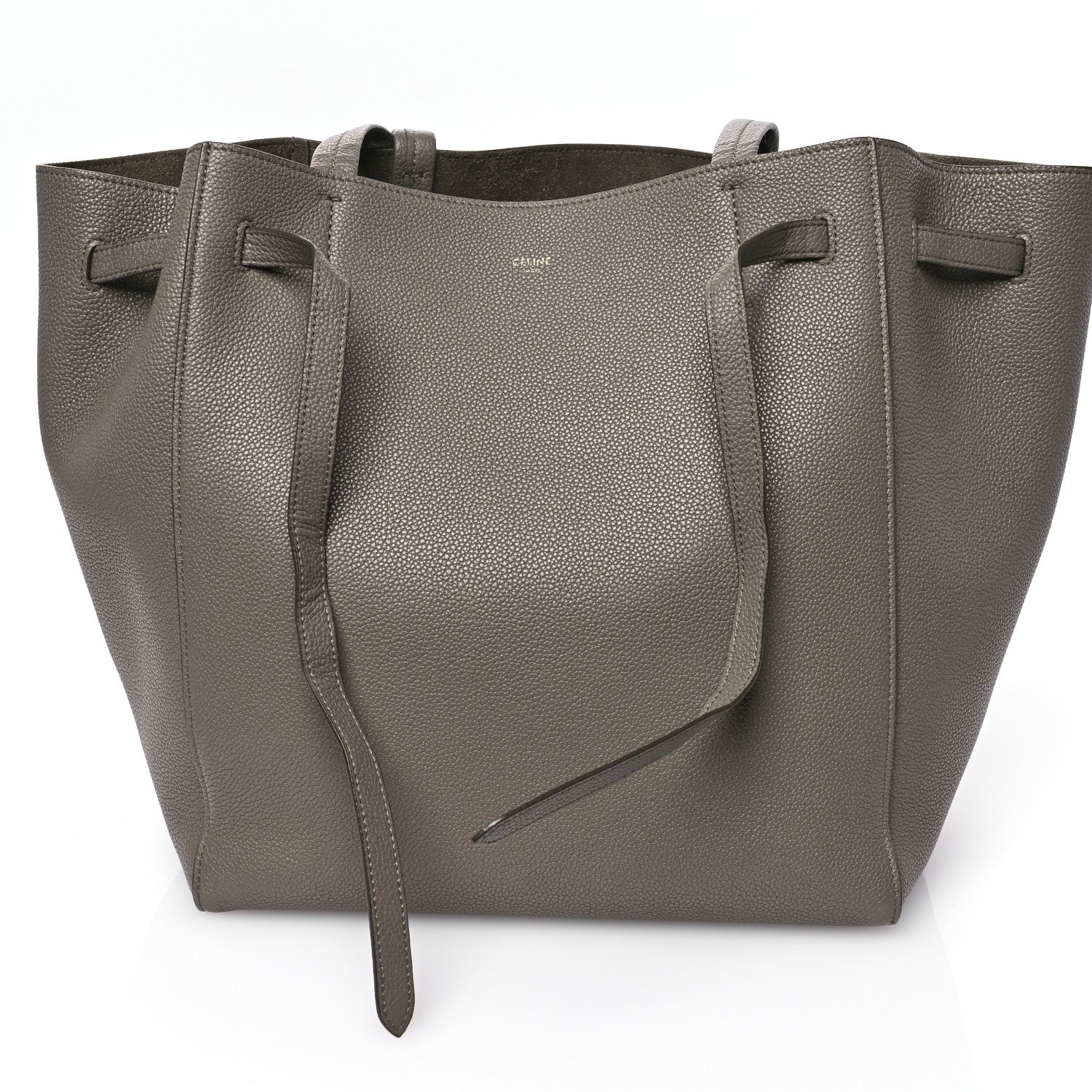 Celine Soft Grained Calfskin Small Belt Cabas Phantom Taupe 11 of 12